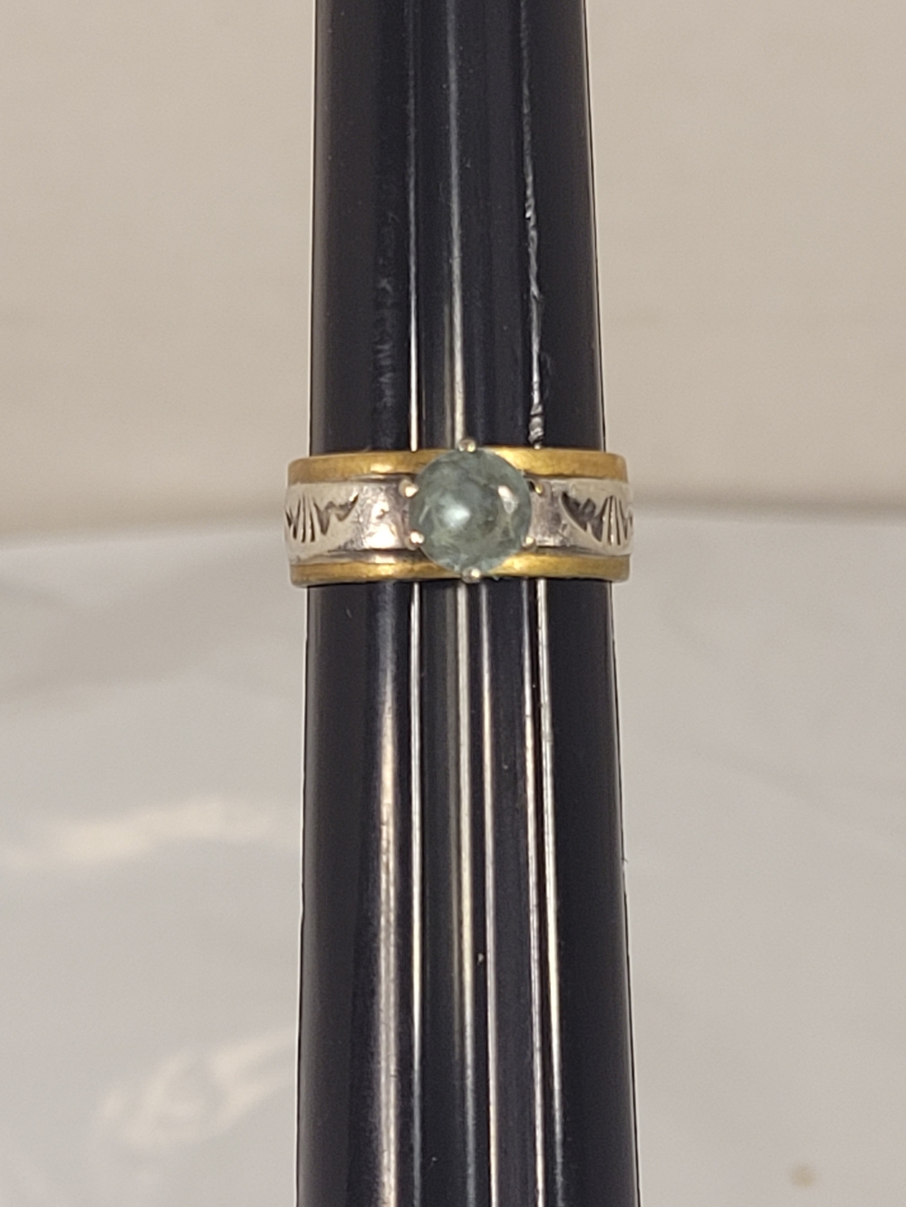 Chester Benally Sterling Silver Signed Navajo Ring Size 4.5 (C15)